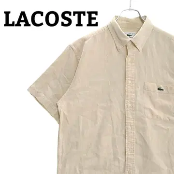 [원포인트 로고 스트라이프] 라코스테 LACOSTE 반팔 오픈 셔츠