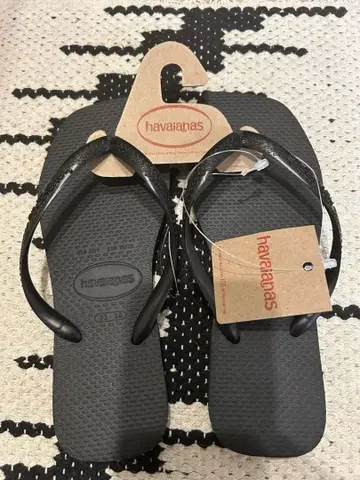 미사용 새상품 하와이아나스 샌들 슬림 스퀘어 22cm
