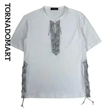 TORNADOMART 토네이도 마트 레이스업 티셔츠 사이즈 LL