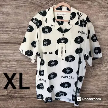 노브랜드 오픈 카라 셔츠 XL 사이즈 레코드 화이트