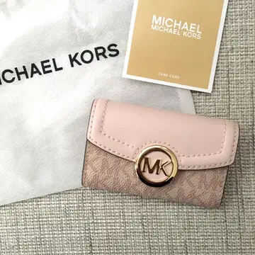 새상품 마이클코어스 MICHEAL KORS 시그니처 핑크 키케이스