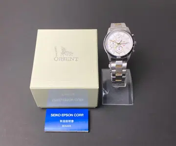 가동품 ORIENT 오리엔트 크로노그래프 화이트 다이얼