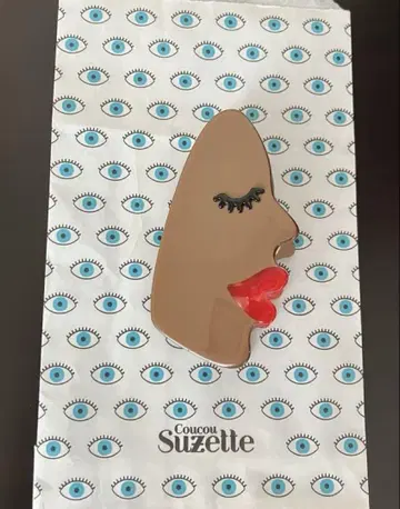 Coucou Suzette 쿠쿠슈제트/페이스 얼굴 브라운 헤어 클립