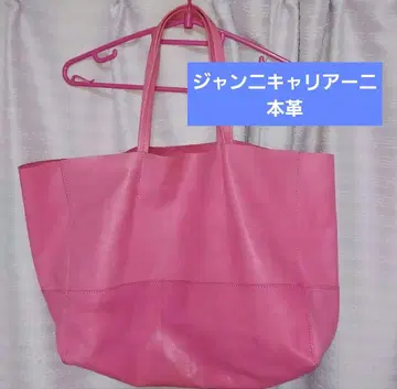 GIANNI CHIARINI 핑크 가죽 토트백 천연 가죽