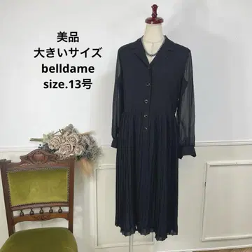 새상품급 빅 사이즈 belldame 블랙 포멀 원피스