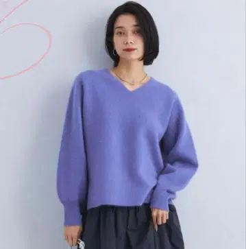 2025AW 신상 그린 라벨 릴랙싱 V 넥 프로 오버 니트