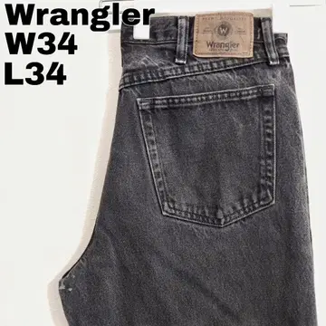 Wrangler 랭글러 W34 블랙 데님 하의 블랙 13408