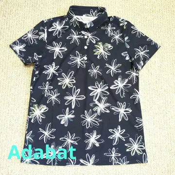 adabat  라인 플라워 무늬 폴로
