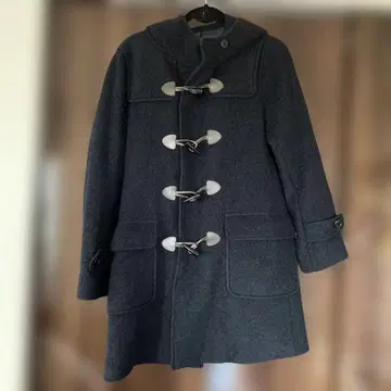 다크 그레이 더플 코트 울 혼방