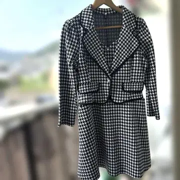 포멀 드레스 하운드투스 체크 빅 사이즈 축하 행사 세레모니 드레스 슬림