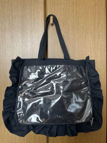자카마트 zakkamart 프릴 이타백 토트백 블랙 검정 A3