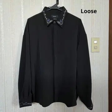 Loose 오버 사이즈 셔츠 긴팔 블랙