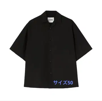 JIL SANDER SHIRT 50 반팔 셔츠 블랙 질 샌더
