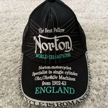 Norton 노턴 야구 메쉬 캡 입체 로고 자수