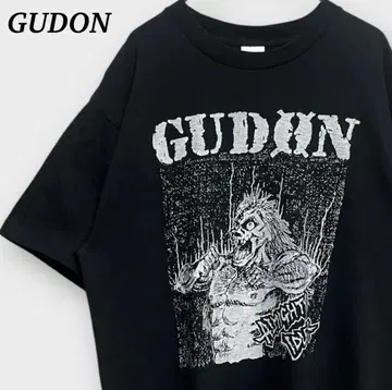 GUDON 반팔 티셔츠 밴딩 밴드 밴드 티셔츠 일본 하드코어 블랙