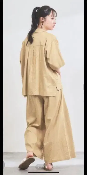 린넨 셋업 셔츠