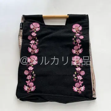 ROUROU 로우로우 로터스 자수 백