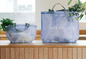 DEAN&DELUCA 메쉬 토트백 라일락 SL 사이즈 세트