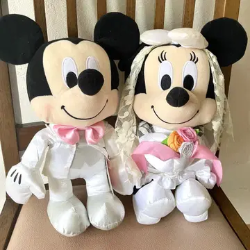 미키 미니 웨딩 봉제 인형