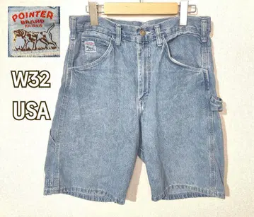 POINTER 데님 카고 숏 팬츠 W32 USA 고품질