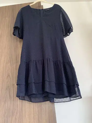 ALLSAINTS 네이비 비쥬 미니 원피스 반팔