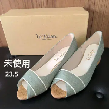 미사용 LeTalon 오픈토 펌프스 23.5
