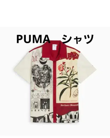 푸마 PUMA 남성용 아티산 셔츠 오픈 카라 반팔 릴랙스 핏