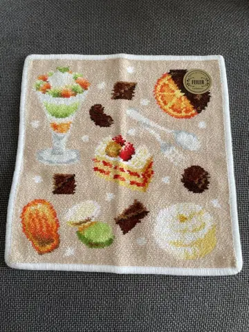 페이러 와코 WAKO sweets 손수건 화이트 FEILER