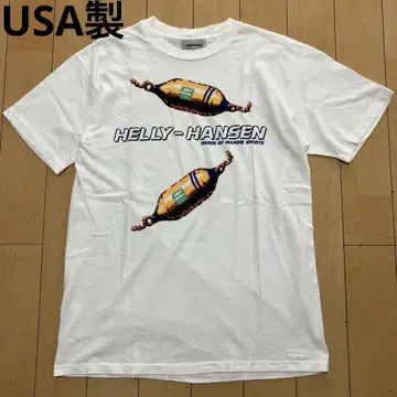 HELLY HANSEN 헬리한센 티셔츠 USA제 화이트 M 사이즈