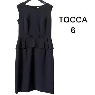 TOCCA 토카 6 반팔 원피스 페프럼 리본 블랙 검정 빅 사이즈