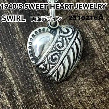 스위트하트 주얼리 SWIRL 실버 빈티지 목걸이 NAVY