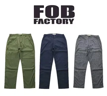FOB FACTORY 릴랙스 이지 팬츠 M 남성용 린넨 혼방