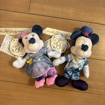 택 포함 새상품 봉제 인형 배지 판타지 스프링스 호텔 미키 미니
