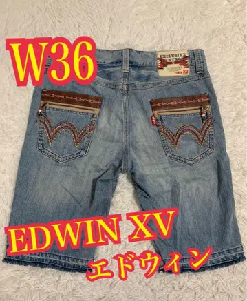 EDWIN 에드윈 XV 하프 데님 청바지 숏팬츠 인디고 W36