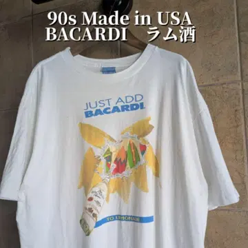 90년대 USA제 BACARDI 라무주 기업 티셔츠 싱글 스티치 XL