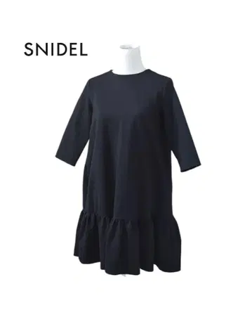 SNIDEL 스나이델 7부 소매 프릴 미니 원피스 드레스