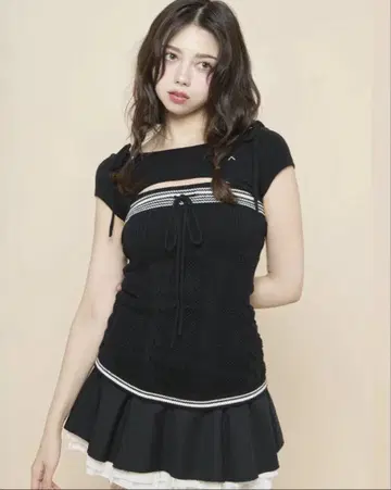 앤드메리 키티 케이블 니트 톱