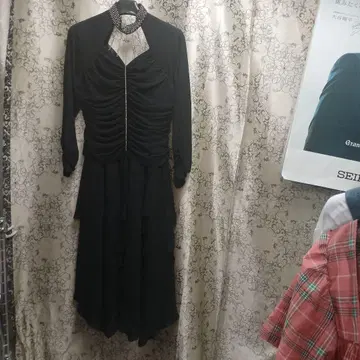 하라주쿠 몽환 엘레강트한 블랙 드레스