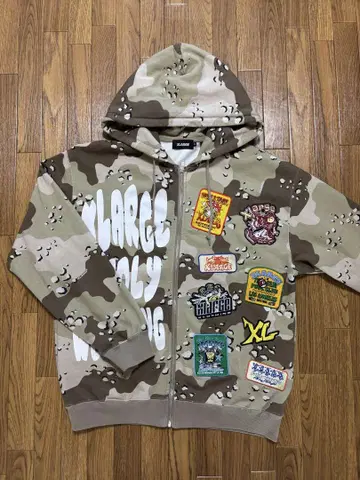 XLARGE 지퍼 후드티 M 카모플라쥬