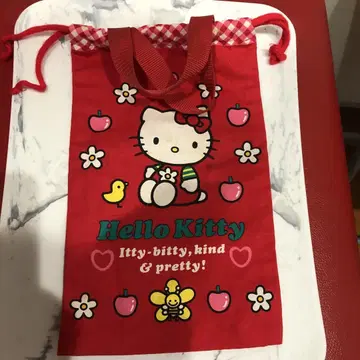 레어 헬로키티 산리오 복조리 신발 가방 레트로 헝겊 가방