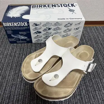 BIRKENSTOCK 화이트 플립플랍 38