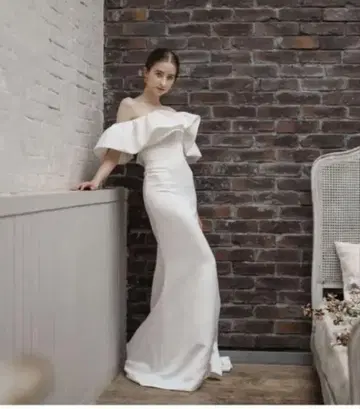 드레스 프로덕션 오프숄더 소프트 머메이드 드레스 (W268) M 사이즈
