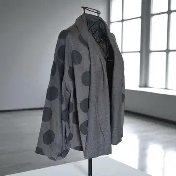 SOU SOU 빗질한 소매 겉옷 도트 도트 무늬