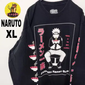 usa 구제 의류 NARUTO 롱 티셔츠 XL 블랙