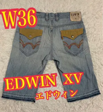 EDWIN 에드윈 XV 하프 데님 청바지 숏팬츠 인디고 W36