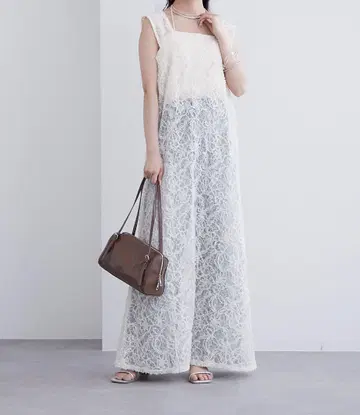 mystic 레이스 탱크 원피스 아이보리