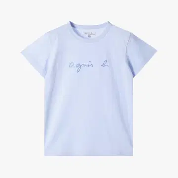 agnes b. 에네스베 Brando 로고 프린트 반팔 티셔츠 블루