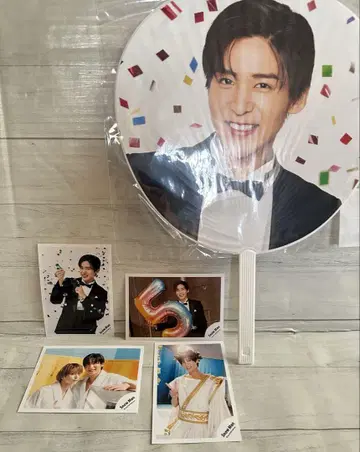 SnowMan 메구로 렌 부채 공식 사진 4장