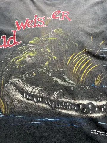 XL 버드와이저 1996 FROGS CROCODILE TULTEX