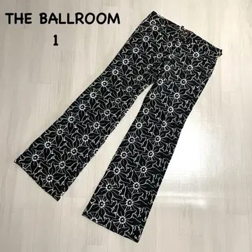 THE BALLROOM 꽃무늬 자수 팬츠 블랙 빈티지감 개성